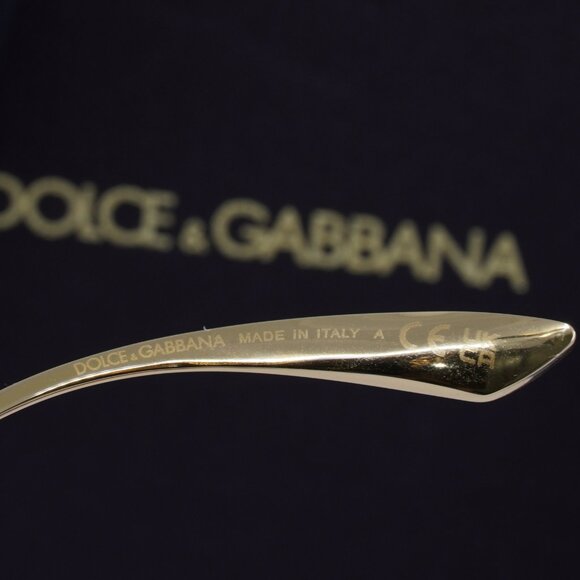 Dolce & Gabbana DG2319 02/87 Rectangle Sunglasses - Gold/Dark grey main image 6